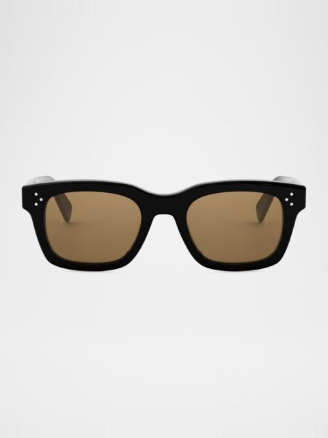 Men's Bold 3-Dots Nylon Rectangle Sunglasses