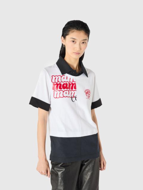 Upcycled jersey ss polo t-shirt