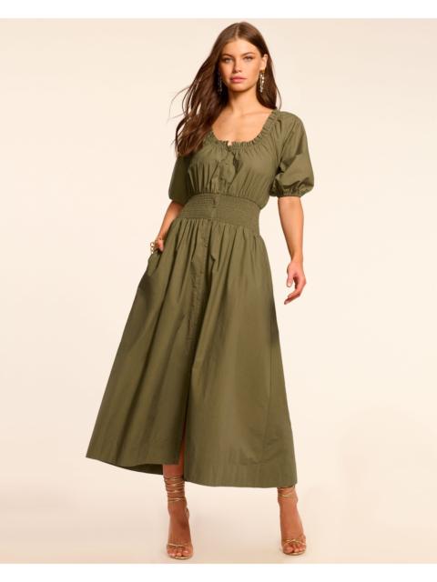 Laura Cotton Poplin Smocked Maxi Dress