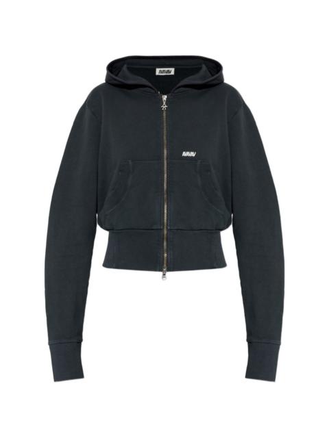 hooded zip knitwear