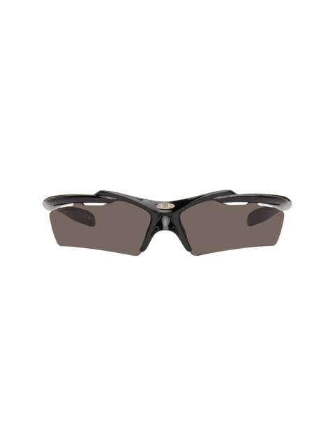Black Turbo D-Frame Sunglasses