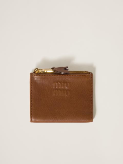 Small nappa leather wallet