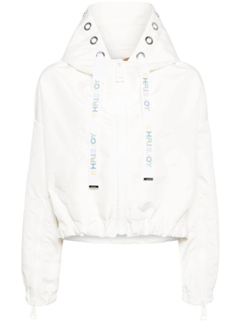 hooded cropped windbreaker