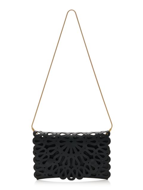 McCall Laser-Cut Leather Clutch black