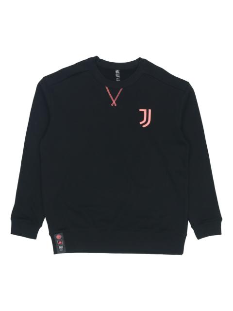 adidas Juve Lny Cr Swt limited Juventus Embroidered team logo Soccer/Football Sports Pullover Black 