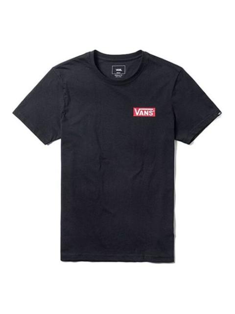 Men's Vans Back Large Logo Printing Short Sleeve Black VN0A3TWZBLK