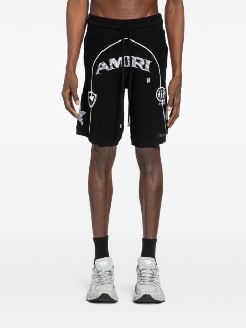 logo-print track shorts