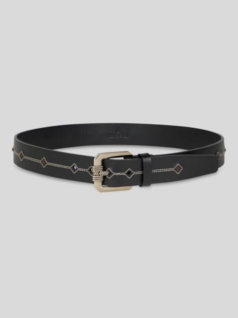 LEATHER BELT WITH EMBROIDERY