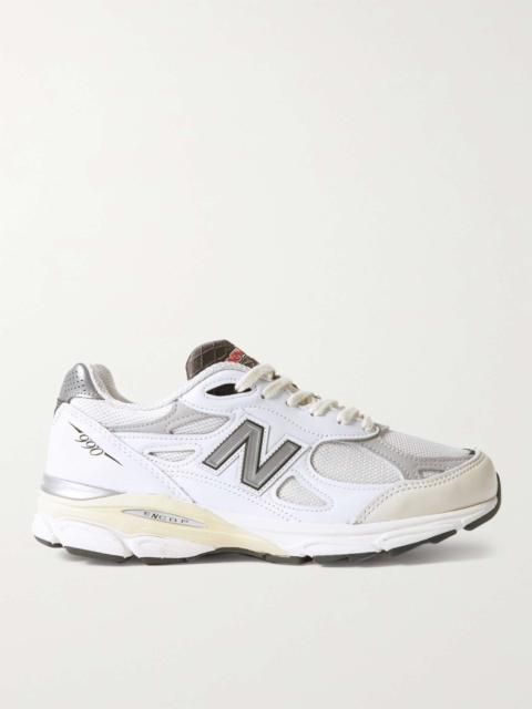 990 Leather and Mesh Sneakers