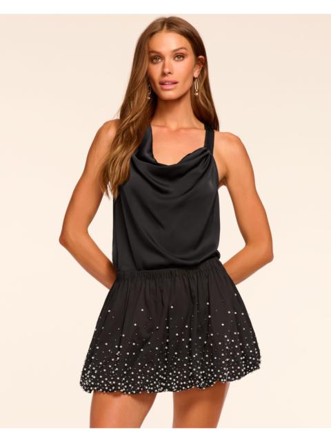 Yvonne Cotton Poplin Embellished Bubble Skirt