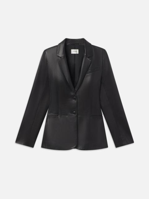 The Femme Leather Blazer in Black