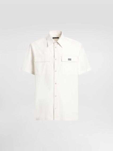 Poplin shirt with tag