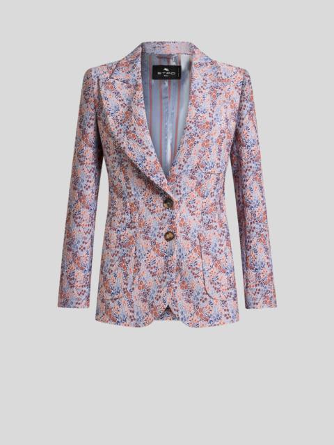 MICRO FLORAL JACQUARD JACKET