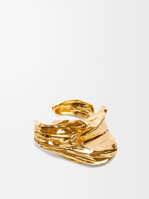 Pleated Fan cuff in sterling silver