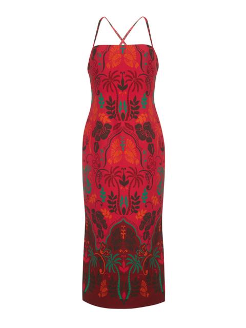 Dria Dress
Vibrant Midi Dress with a Striking Tropical Print