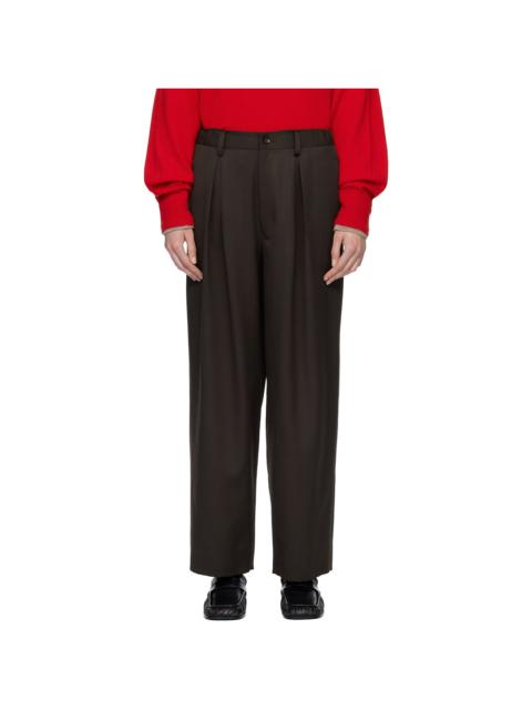 Brown Easy Wide Trousers