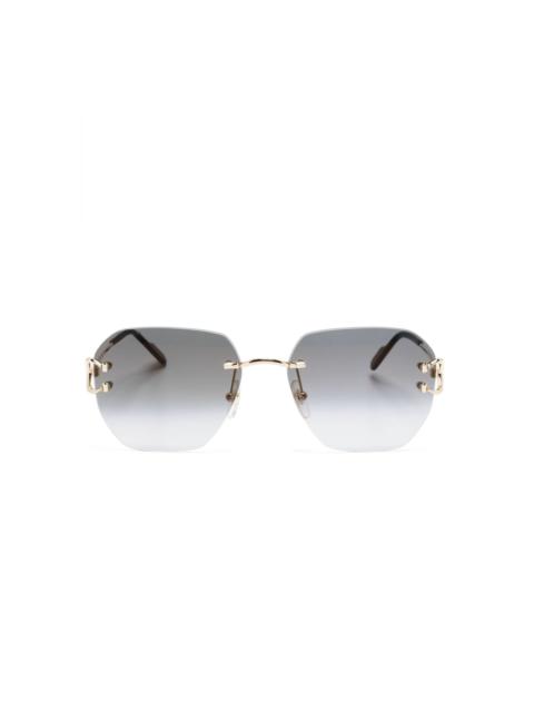 Signature C rimless sunglasses