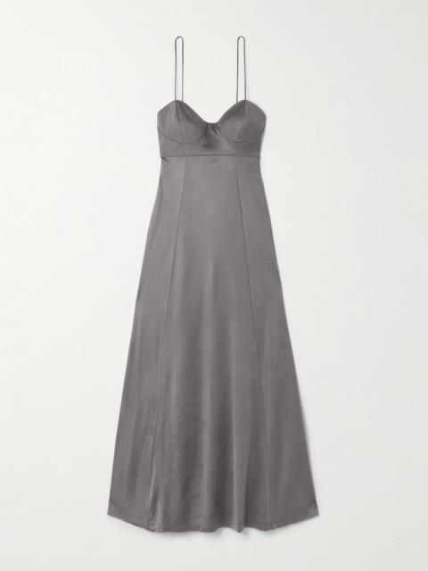 Paneled Jersey Midi Dress