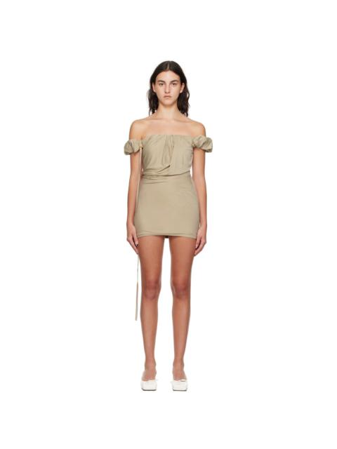 Beige Le Chouchou 'La Robe Ciceri' Minidress