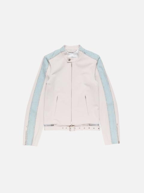 Twill biker jacket - Light taupe