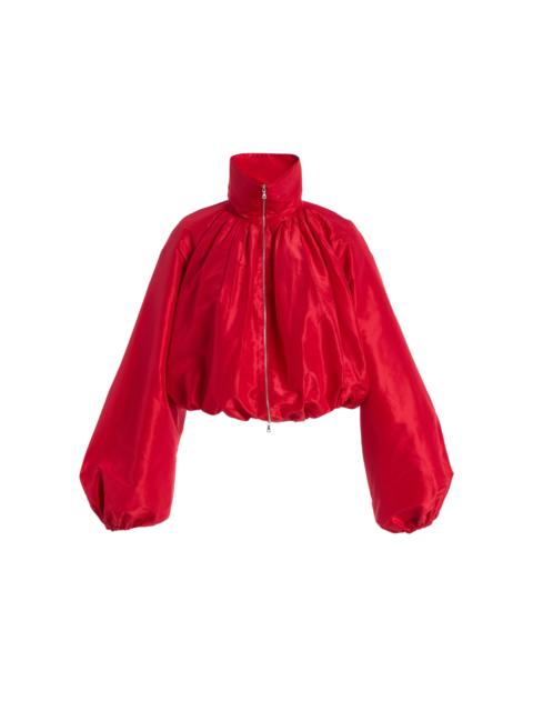 Simone Silk Taffeta Jacket red