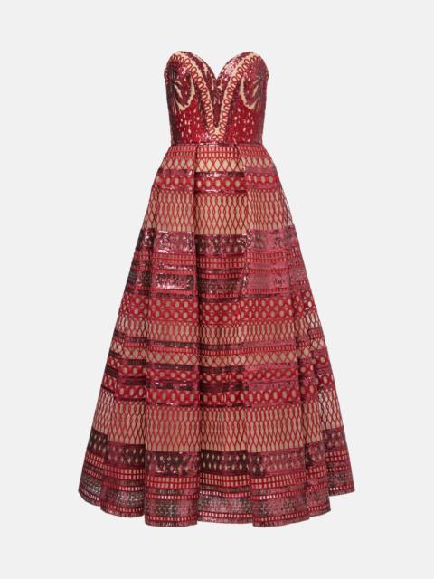 Sequined corset gown