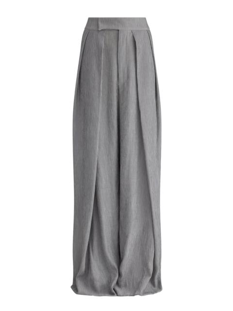 Hello Sailor Crinkle Crepe Wide-Leg Pants plaid