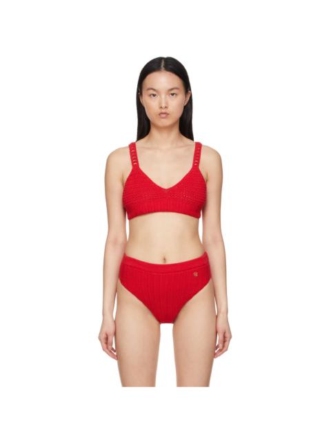 Red Cotton Bikini