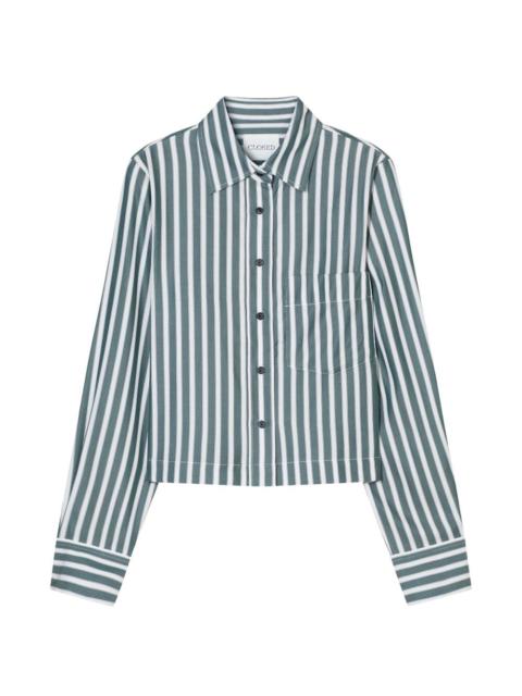 striped cropped classic shirt
