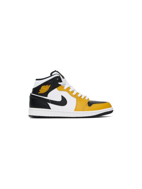 Black & Yellow Air Jordan 1 Mid Sneakers