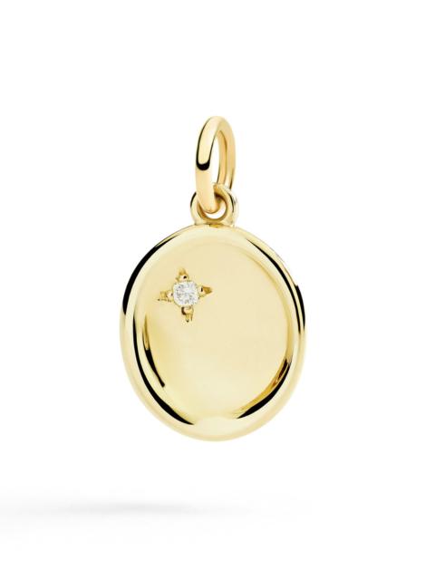 YELLOW GOLD & WHITE DIAMOND SIGNET CHARM