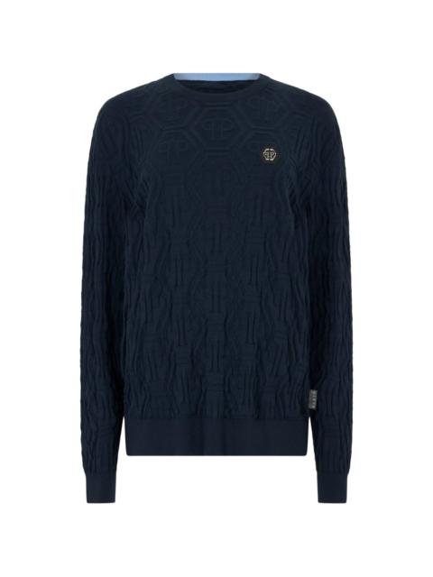 jacquard-monogram sweater