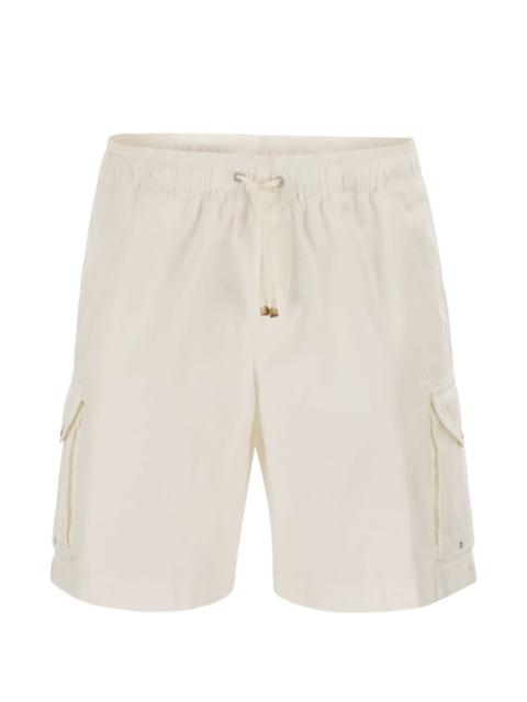 drawstring cotton cargo shorts