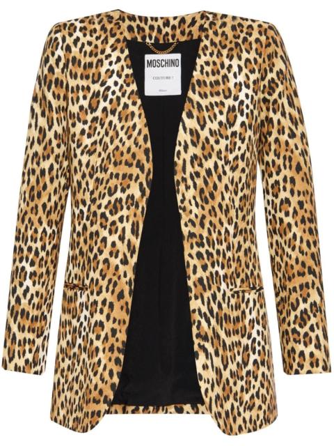 Leopard-print blazer