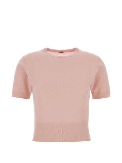 pink knitted T-shirt