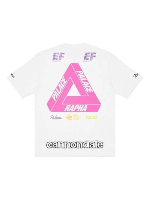 PALACE  Rapha Crossover Off Bike Alphabet Logo Round Neck Short Sleeve Unisex White P19TS323