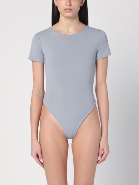 Grey nylon-blend bodysuit