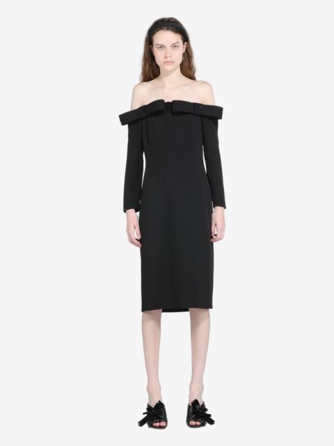 LONG-SLEEVED DRESS WITH OFF-THE-SHOULDERS