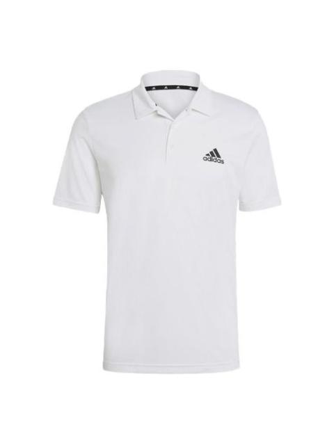 adidas M Pl Ps Training Sports Breathable Short Sleeve Polo Shirt White GM2154