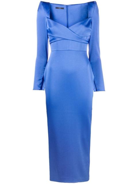 Linden satin midi dress