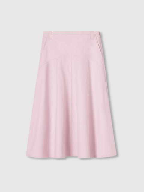 Embroidered cotton canvas delavé skirt