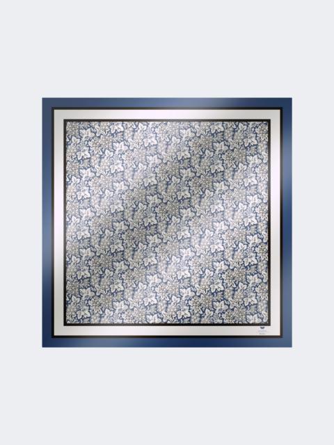 Printed silk foulard - CHINA BLUE