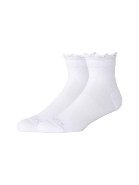 Unisex Active Ruffle Quarter Socks 2 Pack