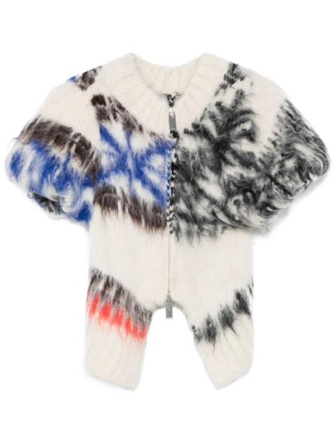 brushed-effect cardigan