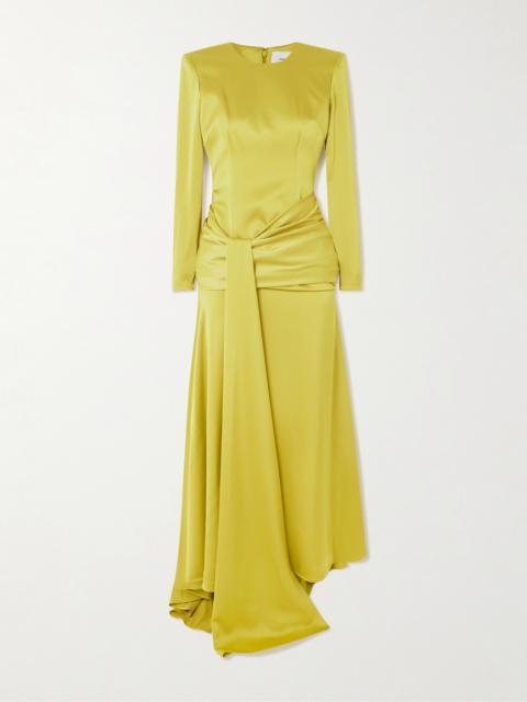 Draped Satin-crepe Gown