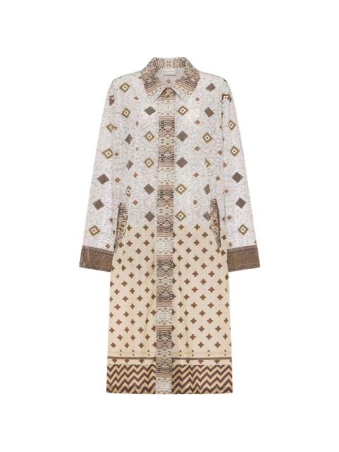 Integmosfre geometric-print coat