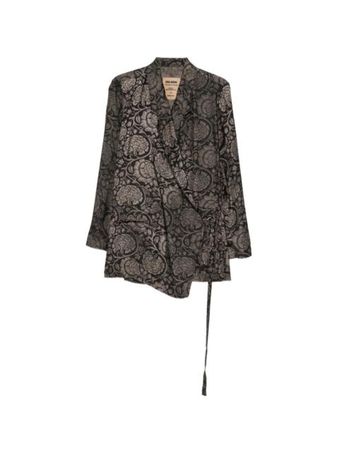 Khloe floral-print tie jacket