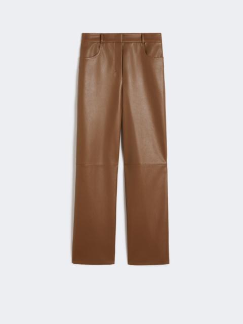Coated fabric trousers - TOBACCO