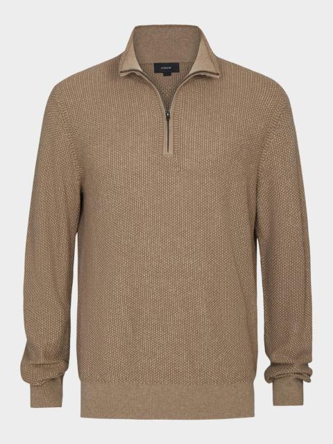 Men's Geometric Jacquard Quarter-Zip Sweater