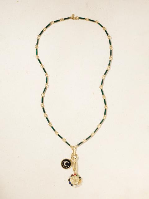 18-karat Gold And Enamel Multi-stone Necklace